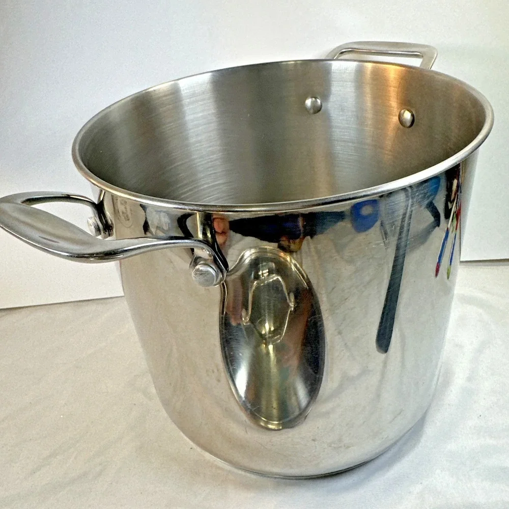 Threshold Stainless 6 qt Stockpot With Lid Oven Safe 500f Nice Quality Heavy EUC
